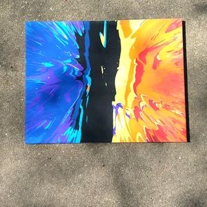 Spin art painting art, wall decor.